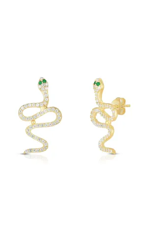 CZ Snake Stud Earring