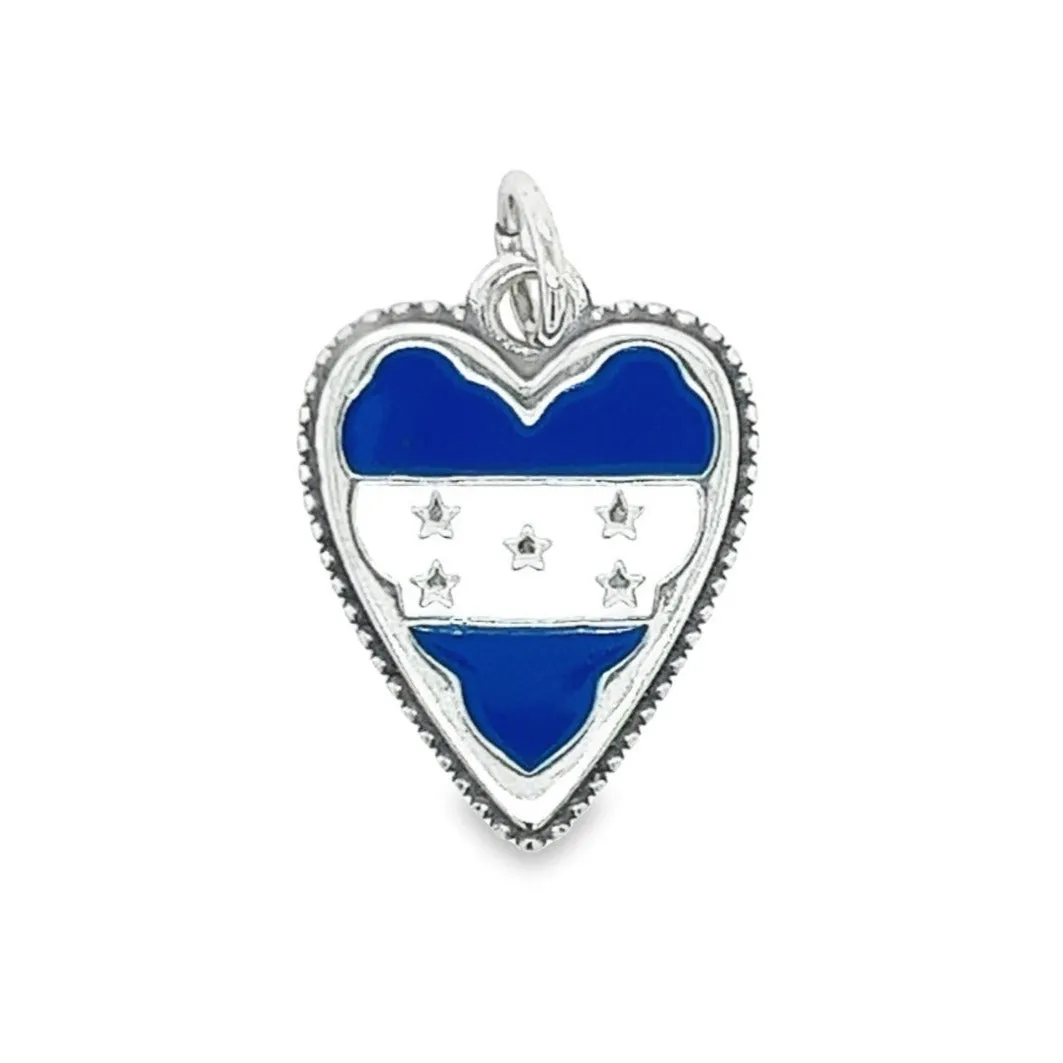 D1223 Heart Honduras Flag Pendant