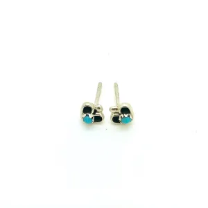 Dainty Turquoise Heart Studs