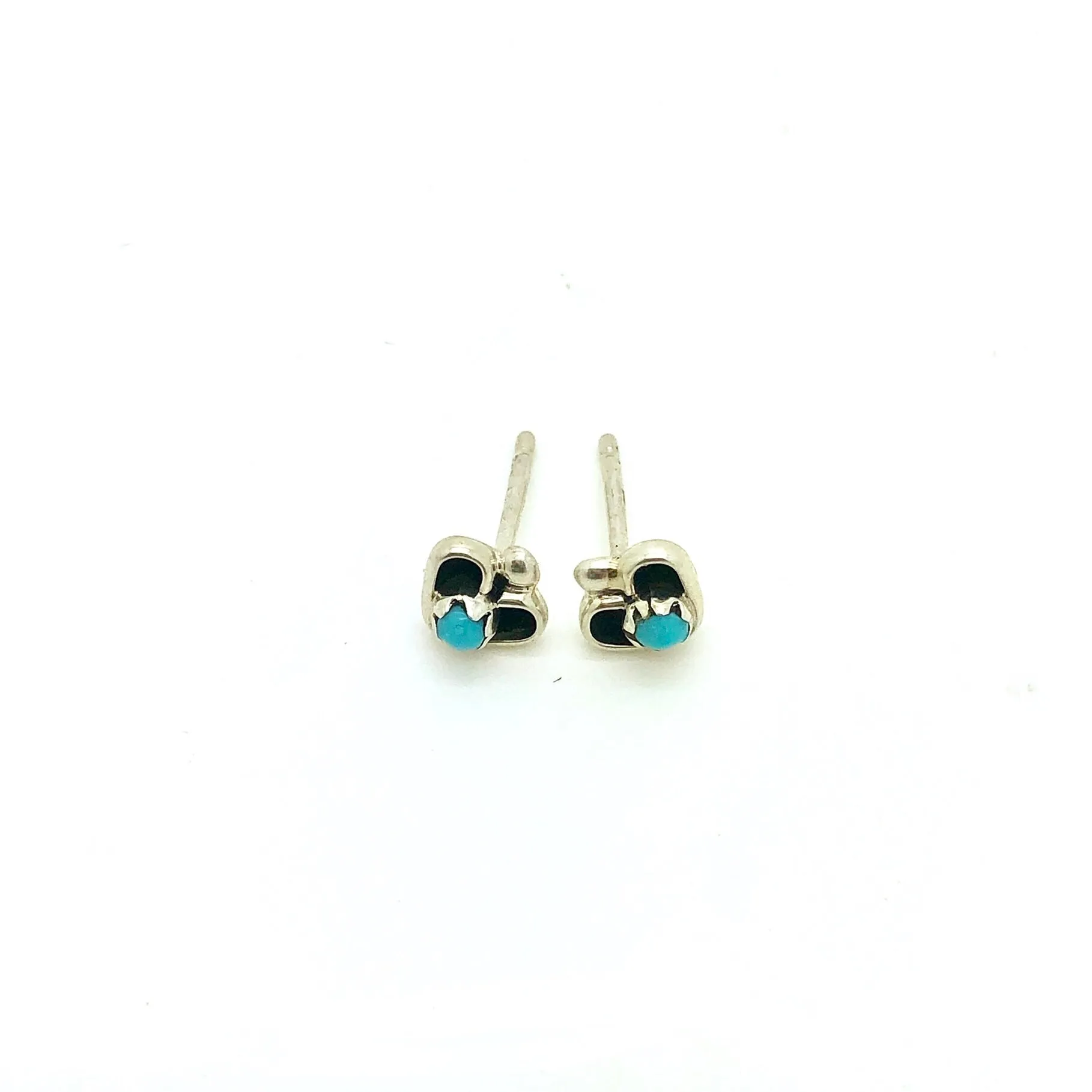 Dainty Turquoise Heart Studs