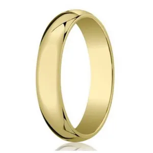 Designer 14K Yellow Gold Men's Wedding Band, Dome Profile | 5mm