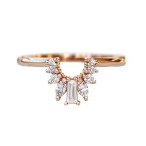 Diamond curved wedding sideband Maia ♥