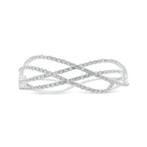 Diamond Open Crossover Bangle