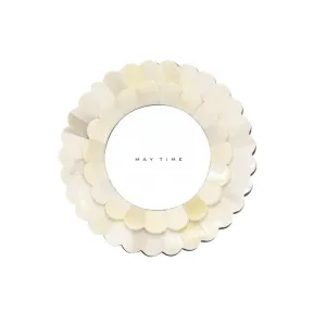 Double Scalloped Round Cream Frame