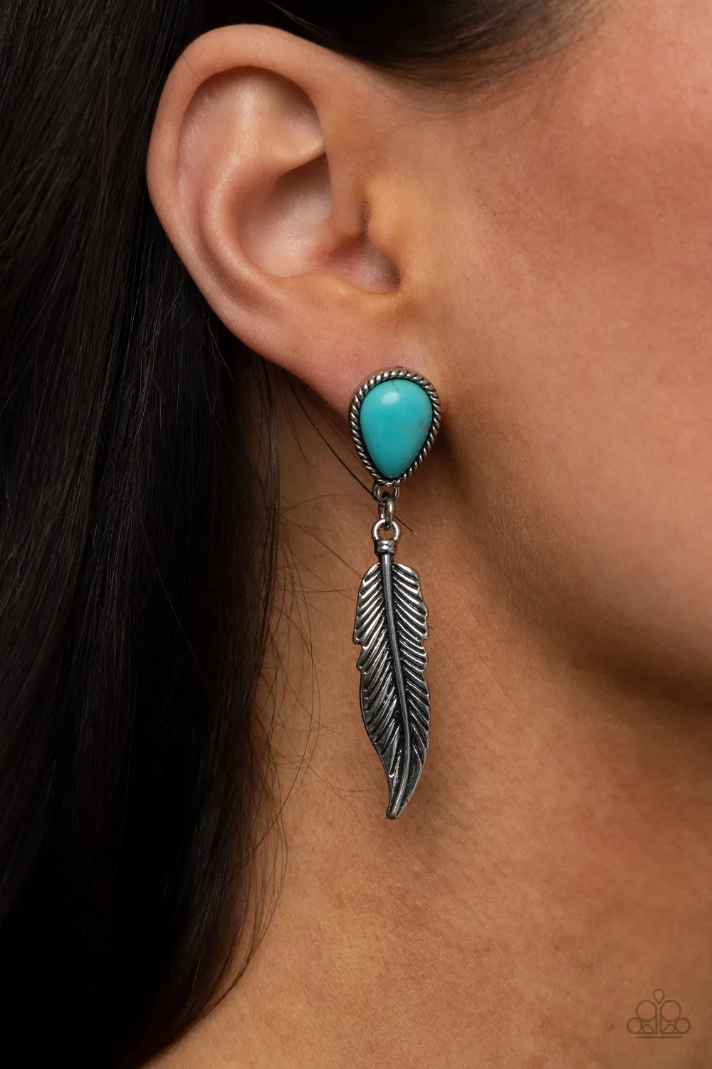 Earrings Totally Tran-QUILL - Blue E91