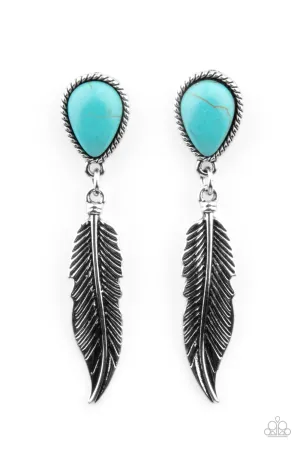 Earrings Totally Tran-QUILL - Blue E91