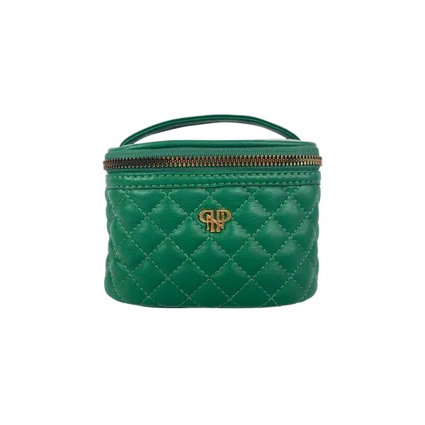 Emerald Quilted Getaway Jewelry Case