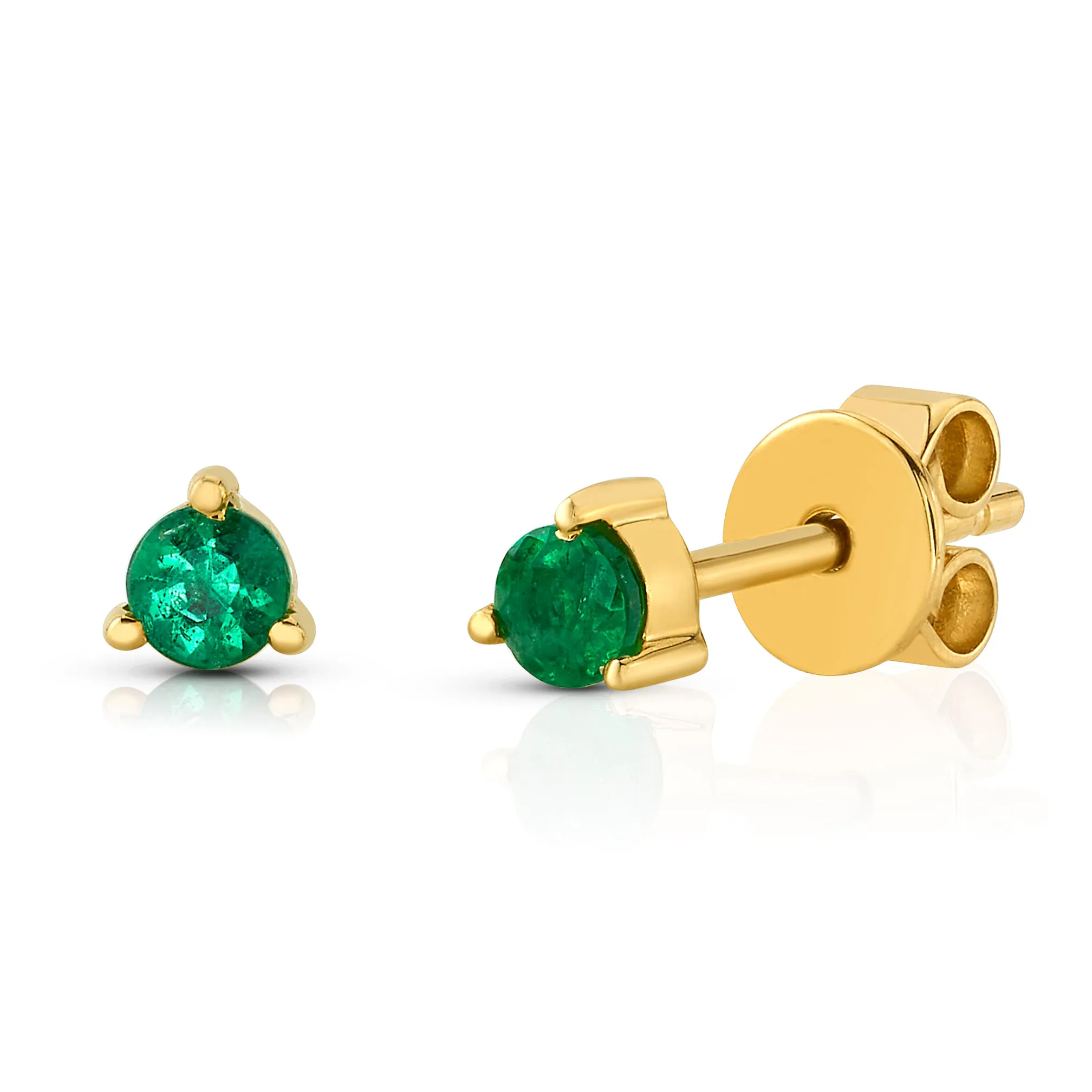 EMERALD STUDS, 14kt Gold