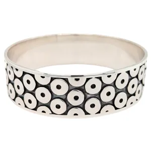 Estate: Sterling Silver Dot Slip-on Bangle