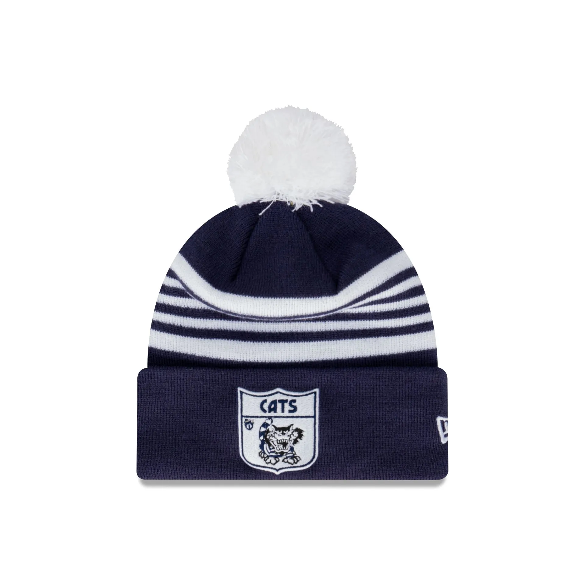 Geelong Cats Heritage Stripe Beanie with Pom