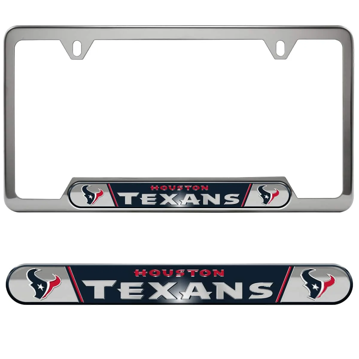 Houston Texans Embossed License Plate Frame, 6.25in x 12.25in