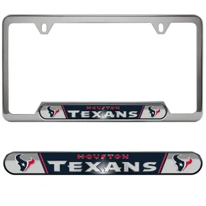 Houston Texans Embossed License Plate Frame, 6.25in x 12.25in