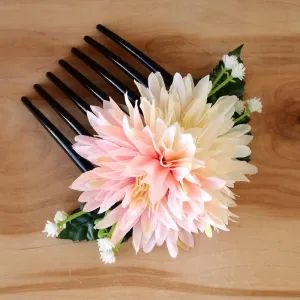 Island Mums Orange/Cream Hawaiian Hair Comb