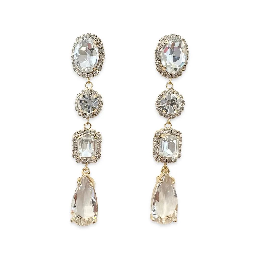 Krista Linear Sparkle Statement Earrings