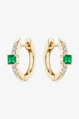 Lab-Grown Emerald Earrings