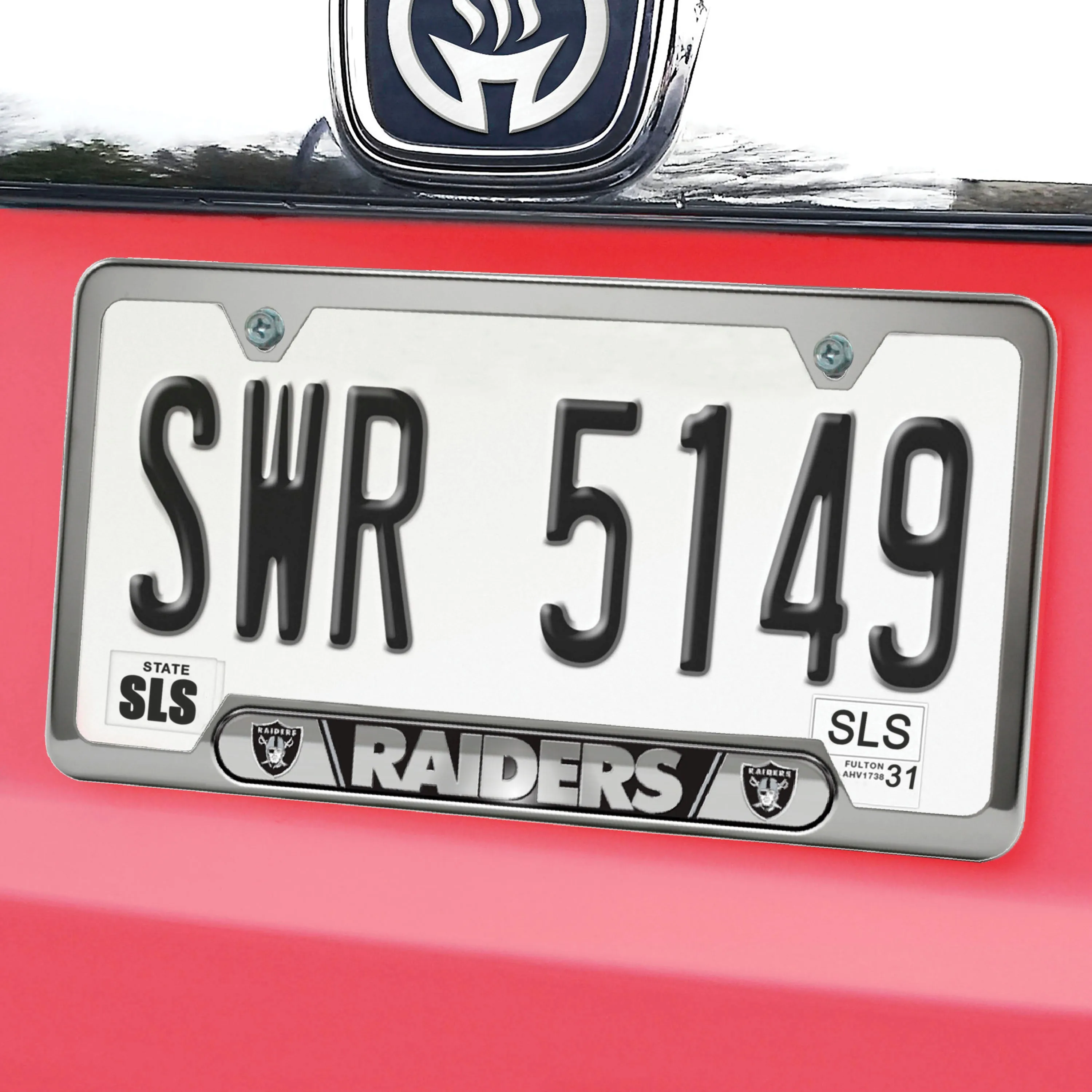 Las Vegas Raiders Embossed License Plate Frame, 6.25in x 12.25in