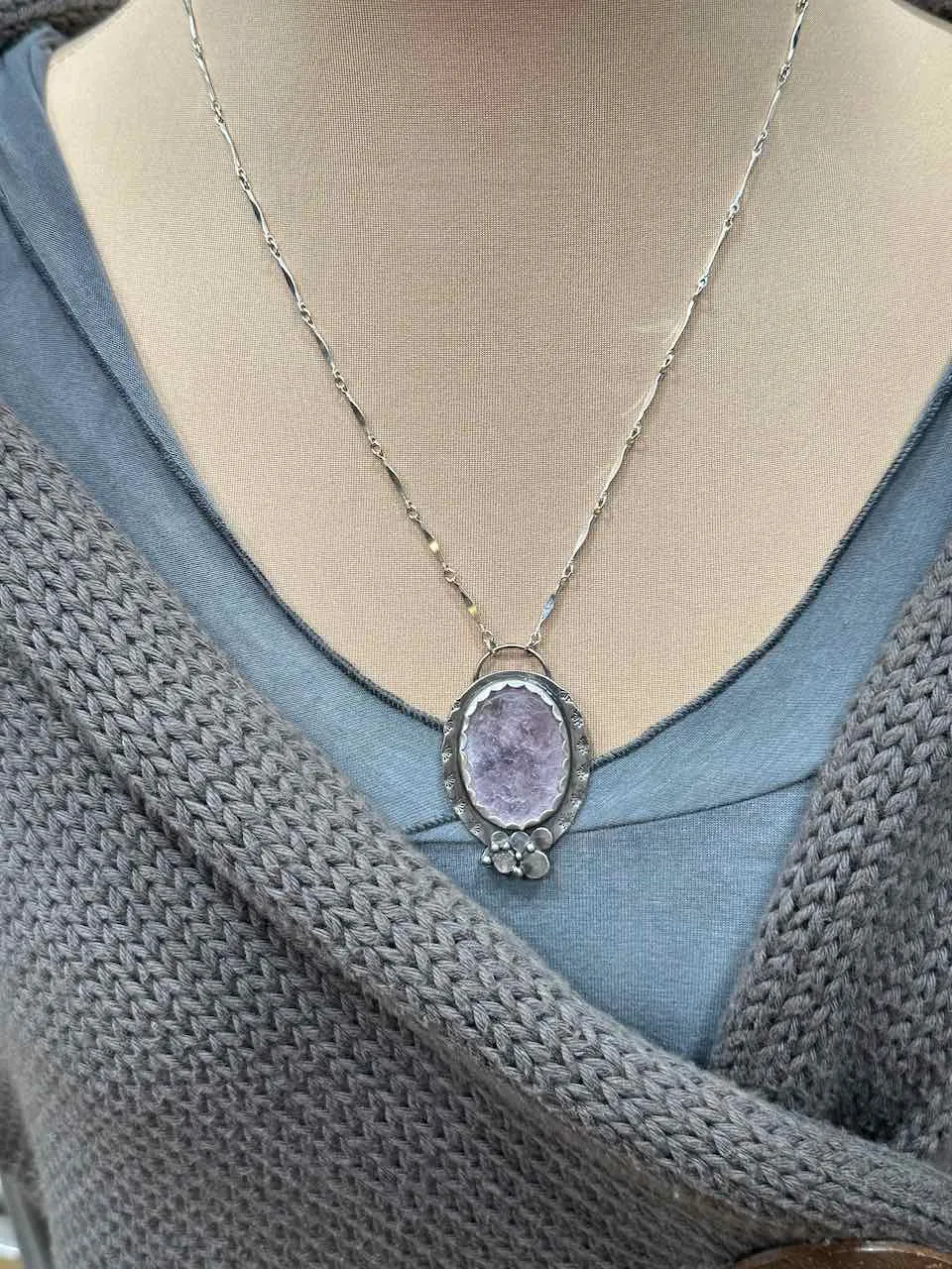 Lavender Flower Necklace