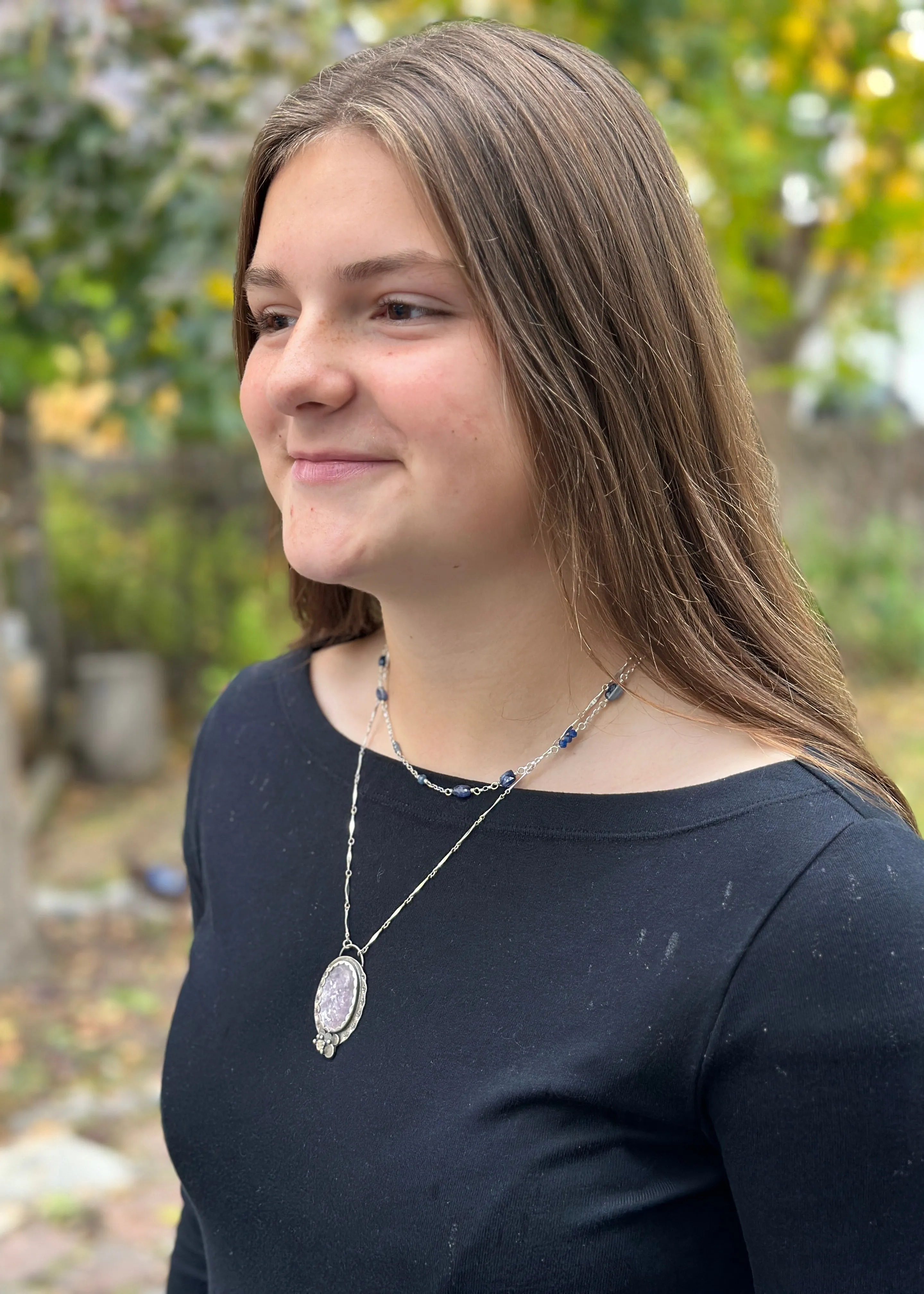 Lavender Flower Necklace