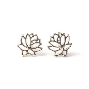 Lotus Flower Stud Earrings