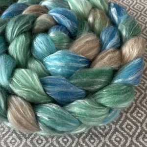 Merino Tencel Roving - Aquamarine