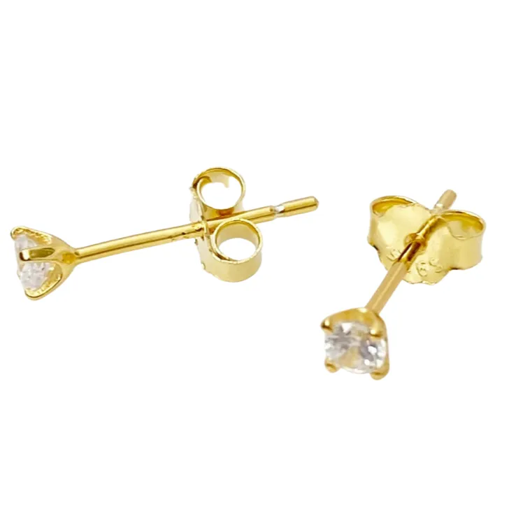 Mia Zirconia Gold Stud Earrings