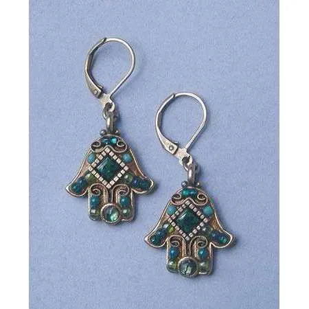 Michal Golan Chinese Turquoise Hamsa Earrings