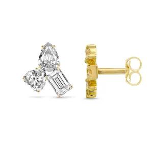 Mini Mixed Shapes Trio Diamond Studs