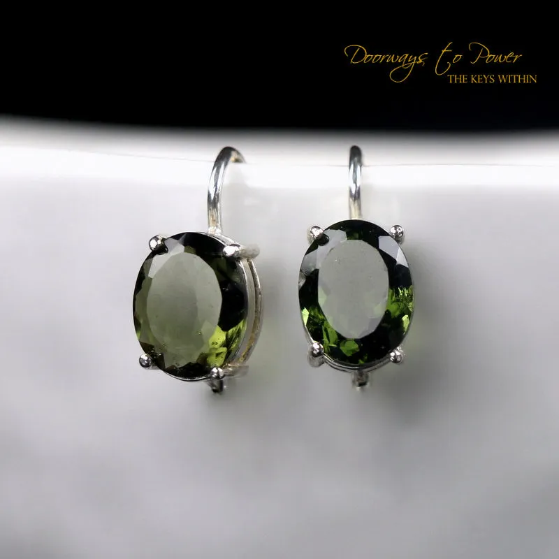 Moldavite Crystal Earrings