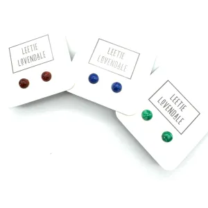 Mosaic Mini Retro Button Stud Earrings