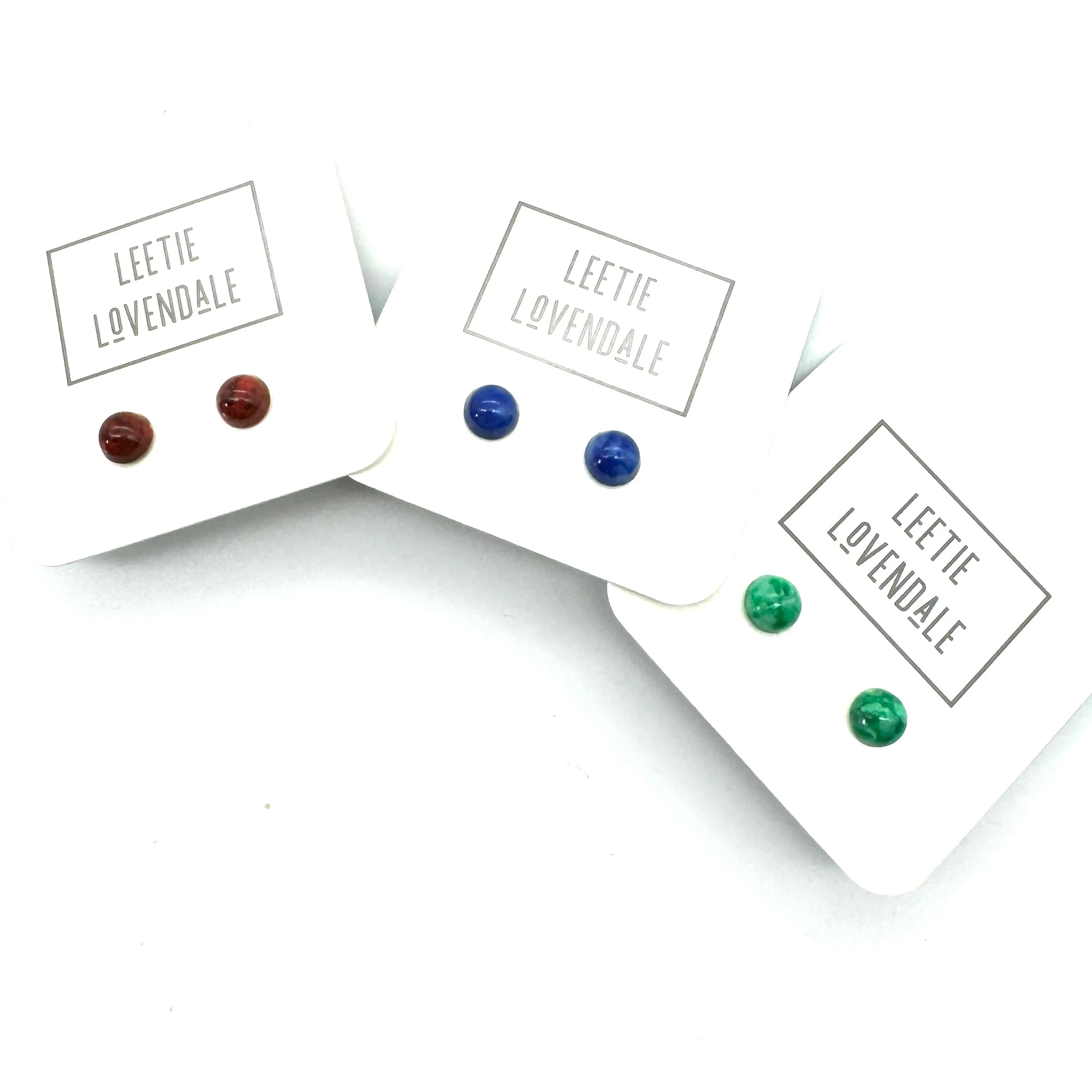 Mosaic Mini Retro Button Stud Earrings