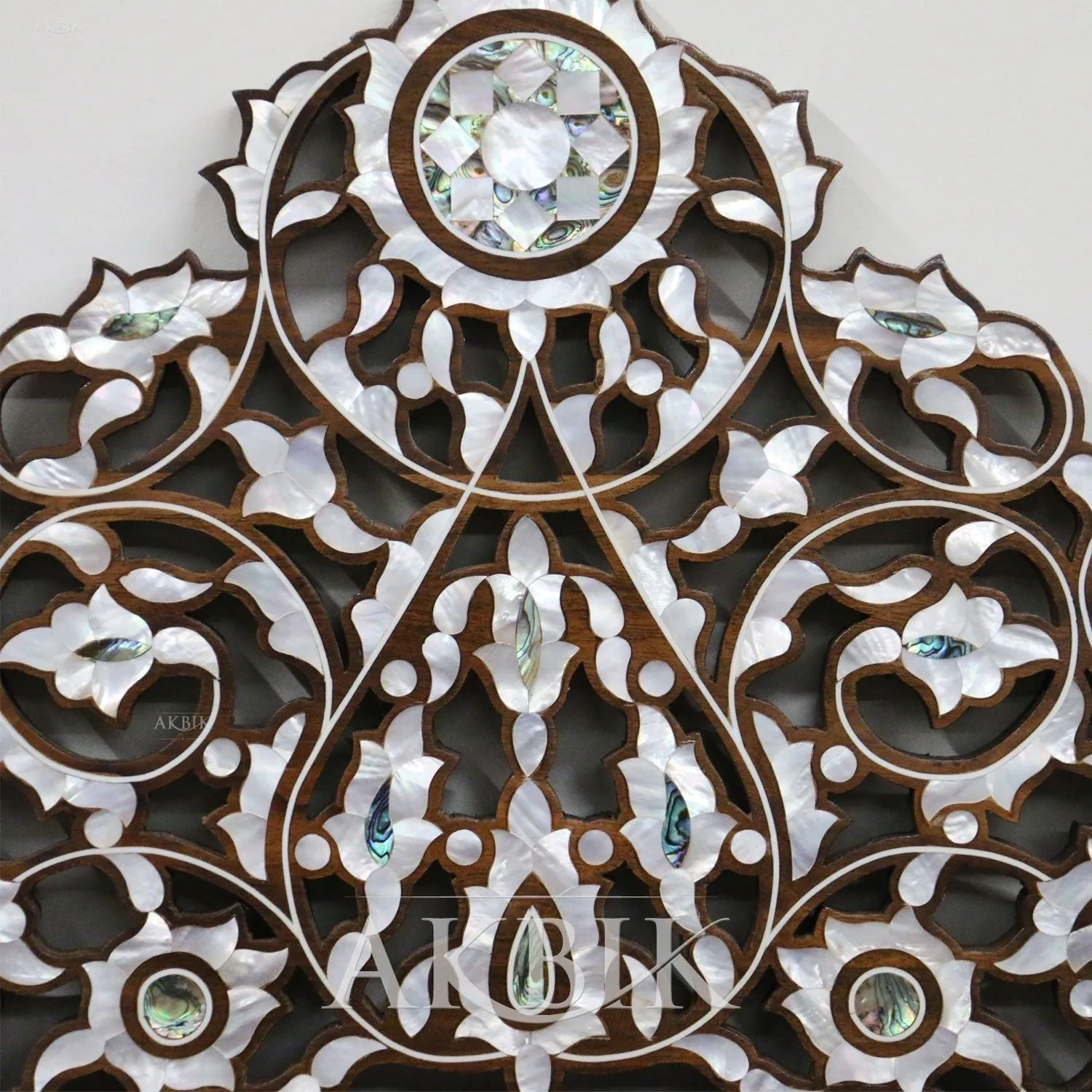 Mother of Pearl Mirror: Diamante Style