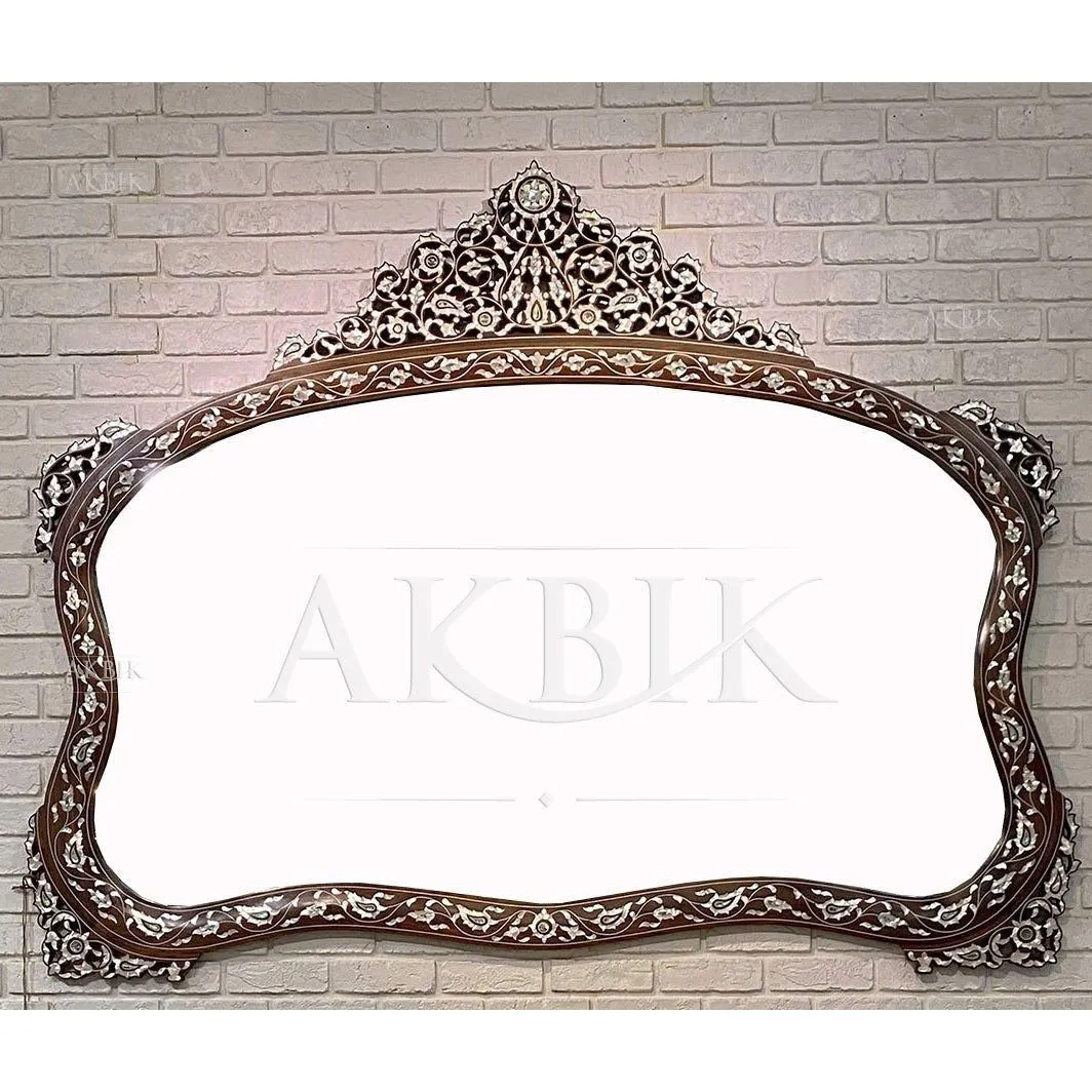 Mother of Pearl Mirror: Diamante Style