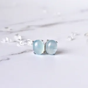 Natural Aquamarine Stud Earrings