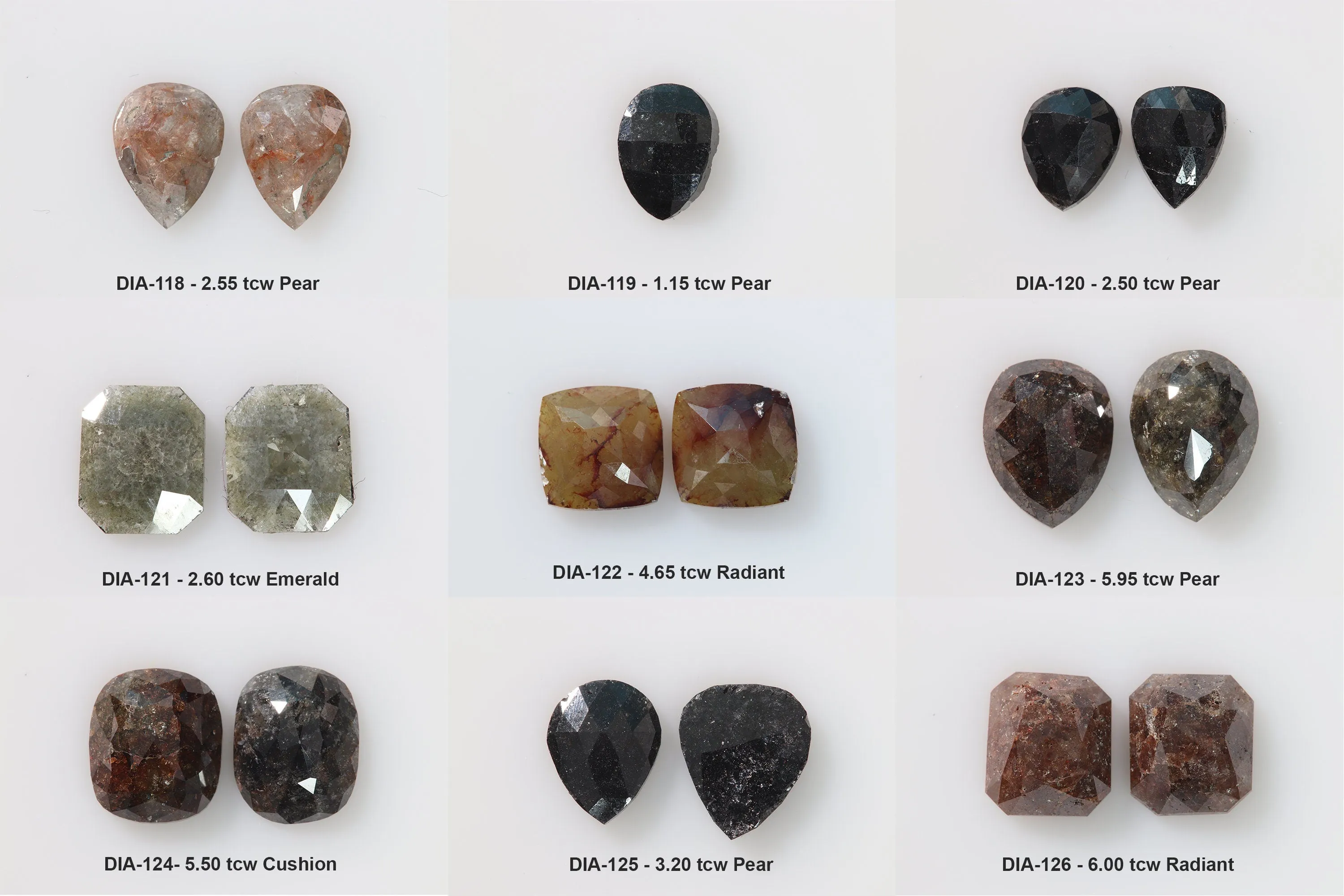 Natural Diamonds, Choose  (DIA-118 to 126)