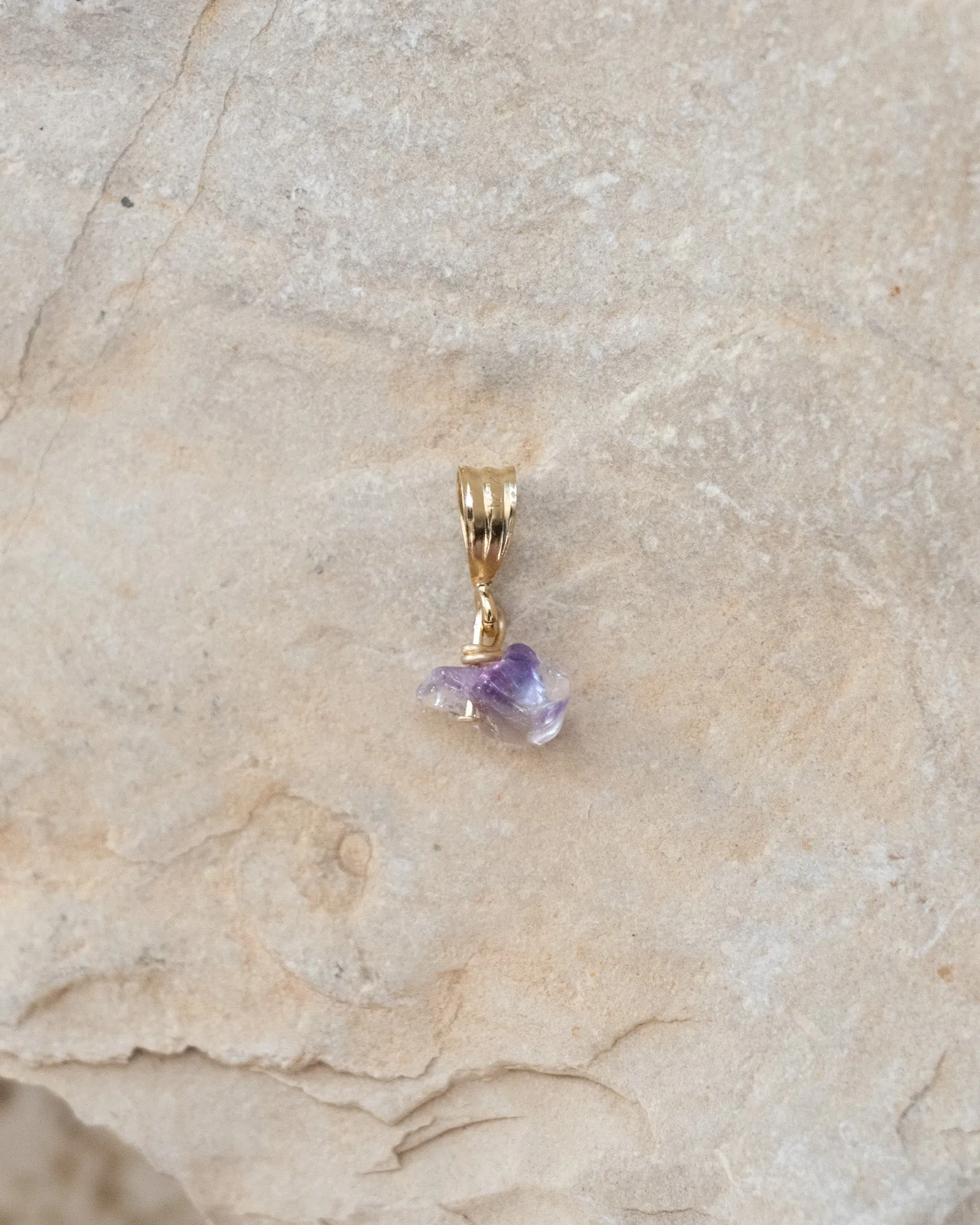 Necklace Charm February Amethyst Gold Filled