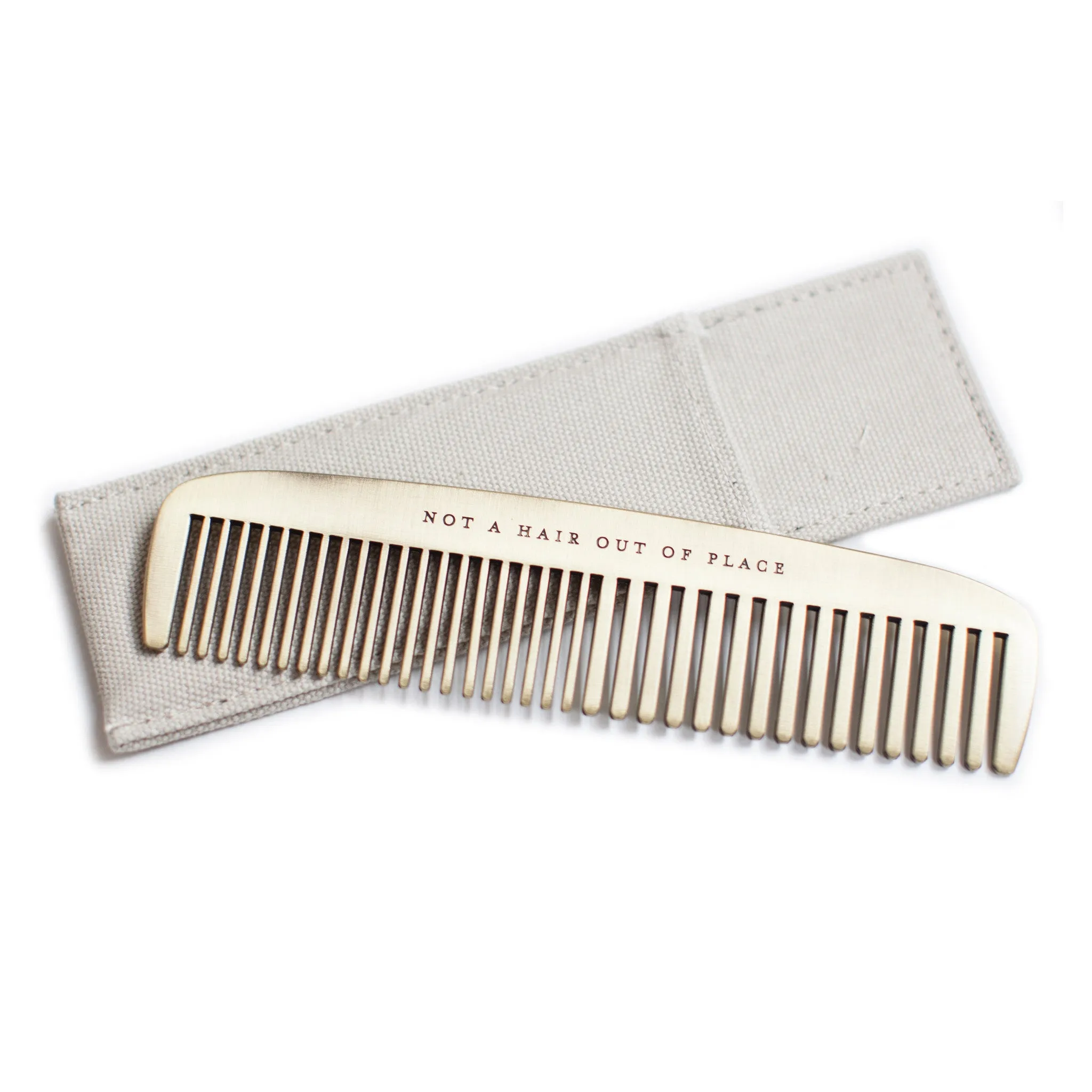 Not a Hair Out of Place Brass Comb