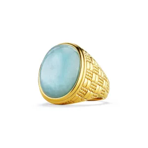 Ocean Reef Ring with Aquamarine in 18K Gold Vermeil