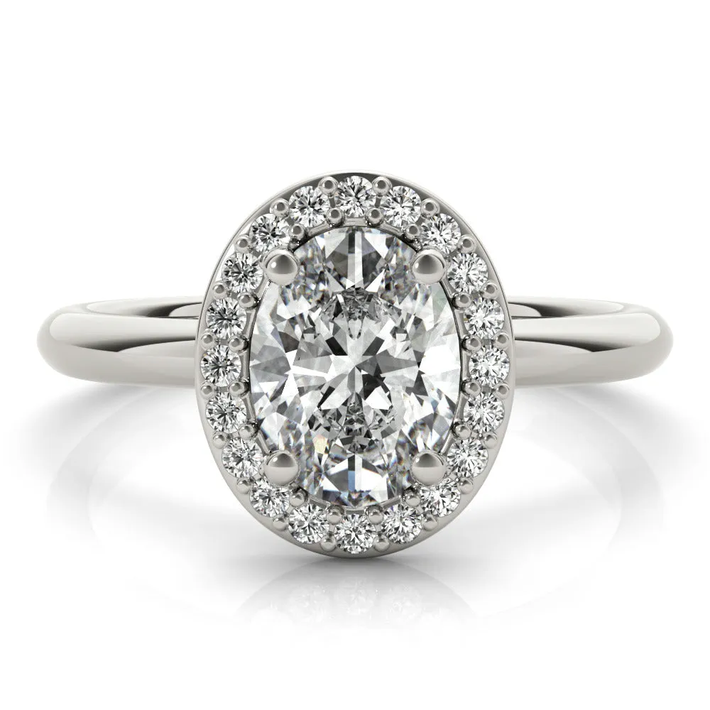 Oval Vienna Solitaire Diamond Engagement Ring Setting