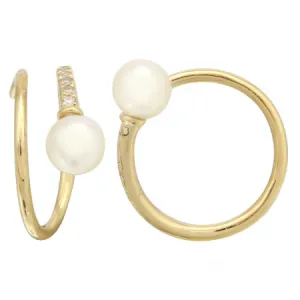 Pearl Spiral Earrings