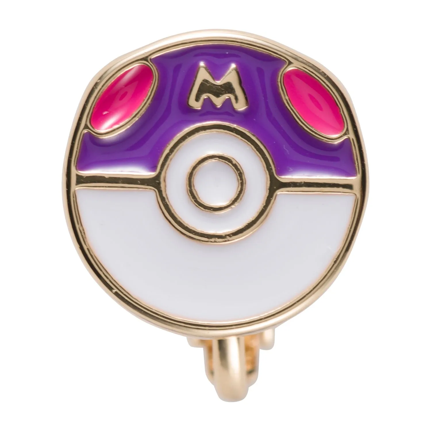 Pokémon Center Master Ball clip-on stud earring