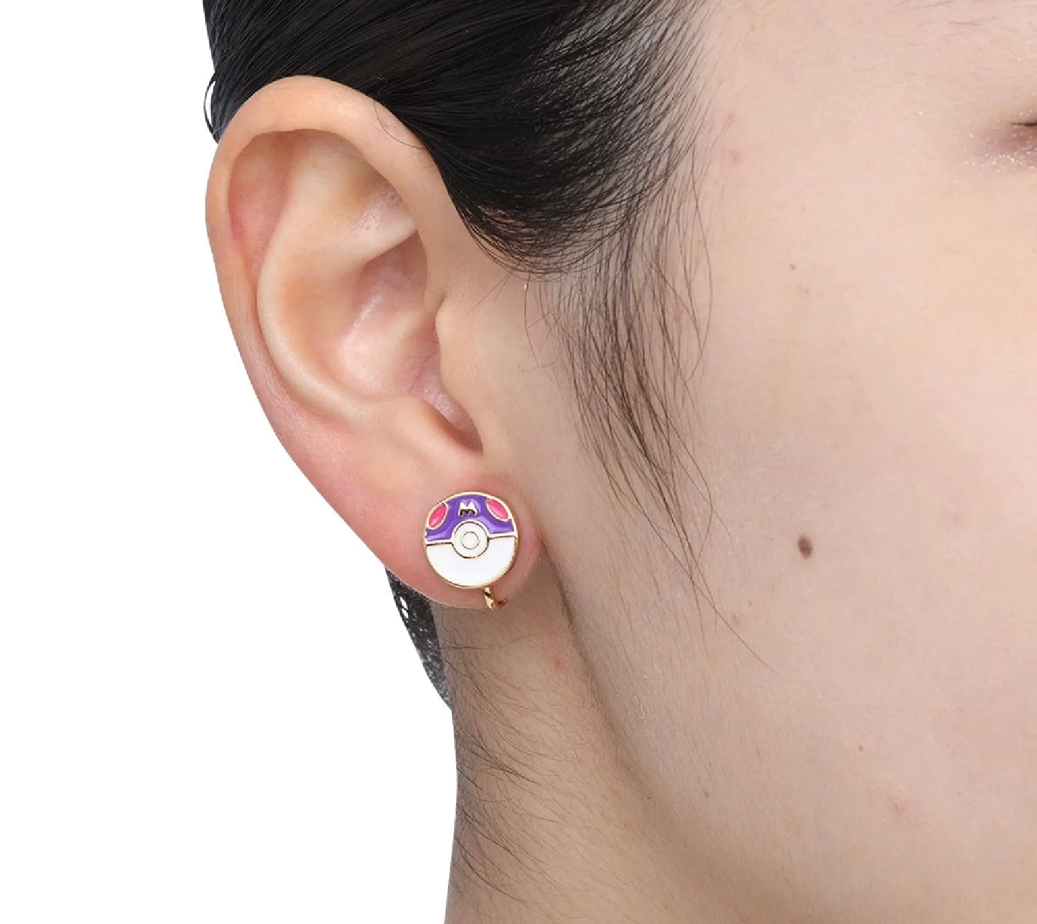 Pokémon Center Master Ball clip-on stud earring