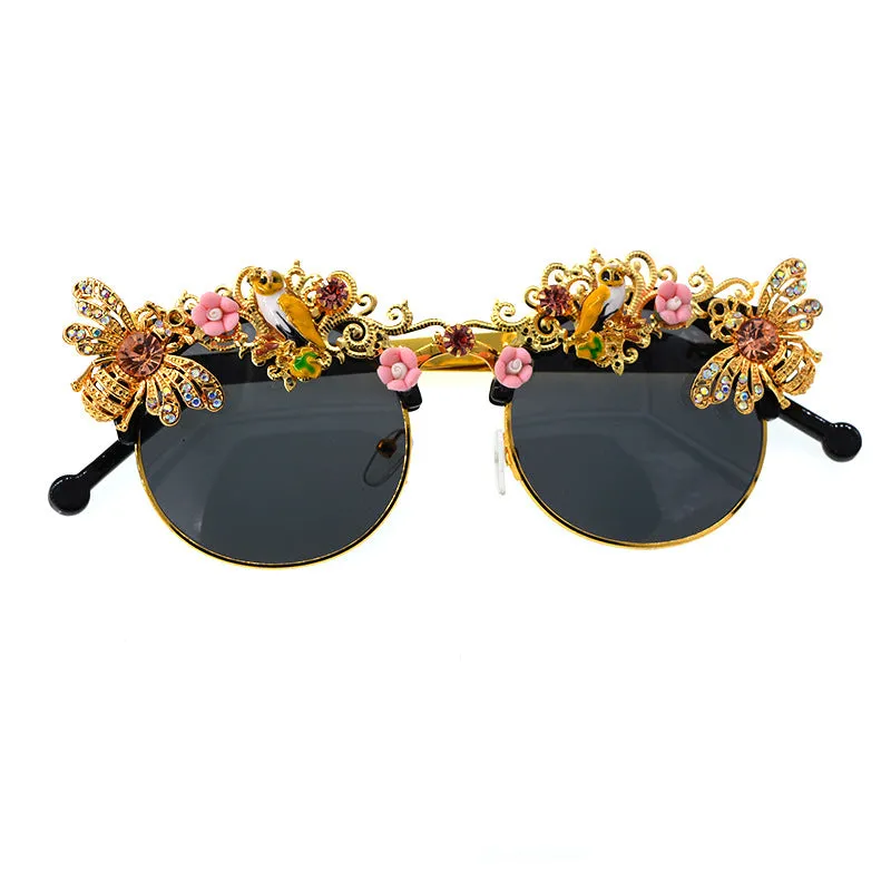 Pre Order:  Classical Diamond Inlaid Sunglasses