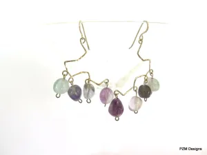 Rainbow Fluorite Chandelier Earrings, Gift for her