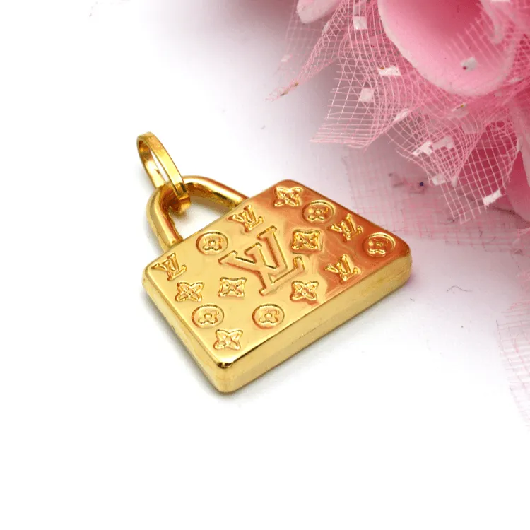 Real Gold GZLV Luxury Bag 2 Side 3D Pendant 0500/3KU P 1819