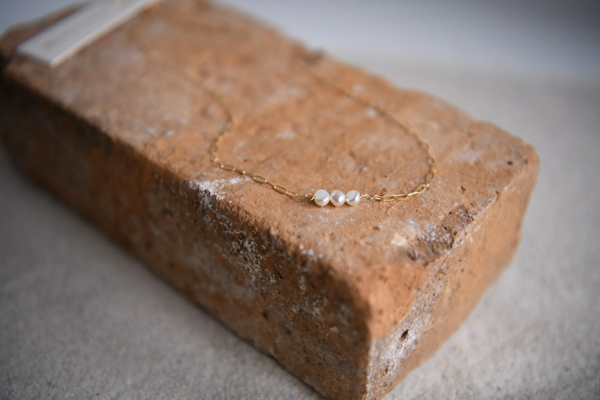 Red Creek Jasper Gold Filled Small Paperclip Chain Necklace