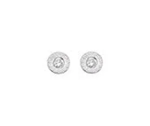 ROBERT OPENSHAW 9CT WHITE GOLD CZ STUD EARRINGS WHE286