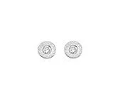 ROBERT OPENSHAW 9CT WHITE GOLD CZ STUD EARRINGS WHE286