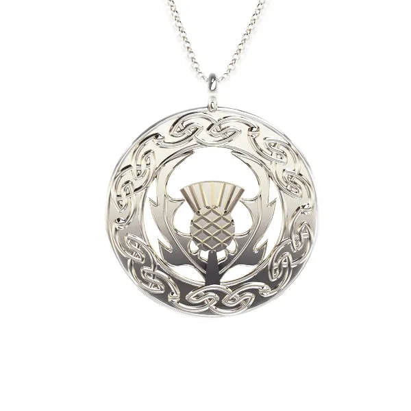 Scottish Thistle Celtic Flow Pendant