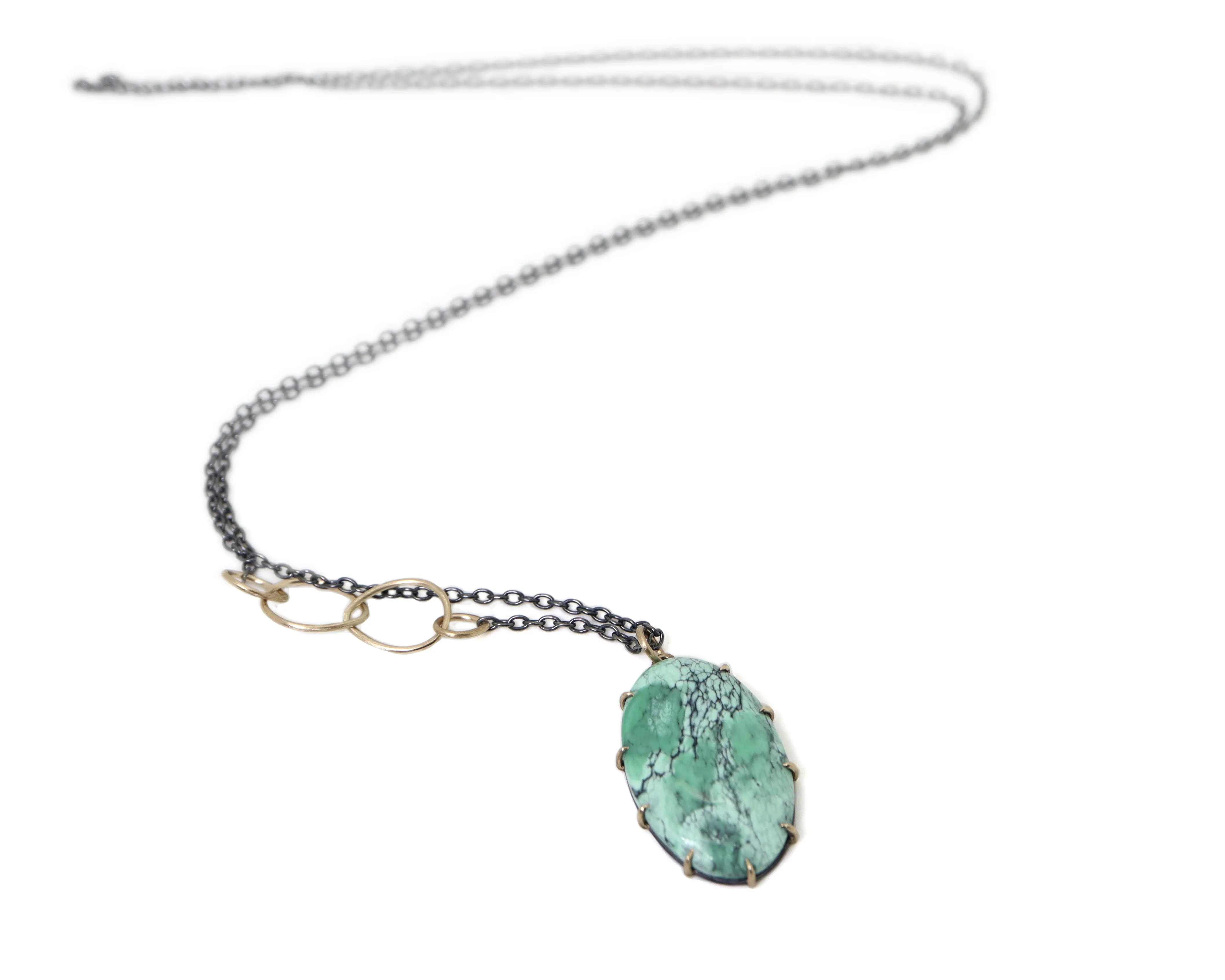 Sea Moss Variscite Vanity Necklace