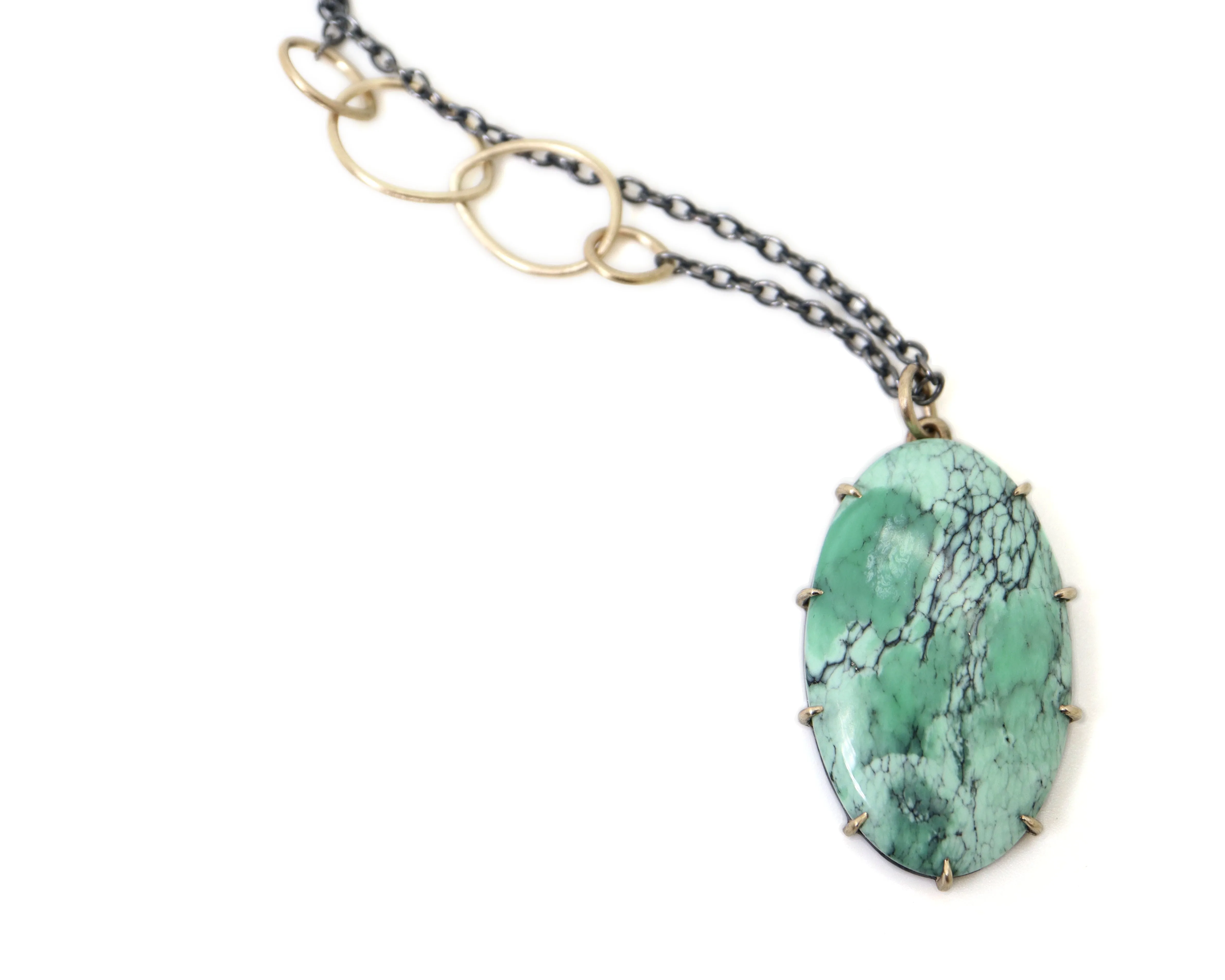 Sea Moss Variscite Vanity Necklace